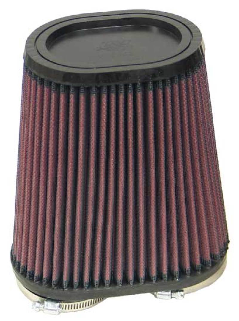 K&N Universal Rubber Filter Dual Flange Oval Tprd 3.75in Base O/S W x 3.438in Top O/S W x 6.75in H-SR1 Performance