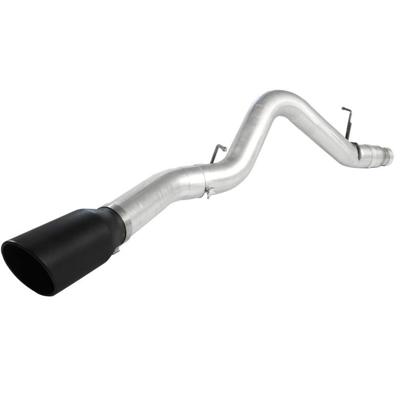 aFe Atlas Exhaust 5in DPF-Back Al Steel 11-13 GM Diesel Trucks V8-6.6L (td) LML (Blk Tip)-SR1 Performance