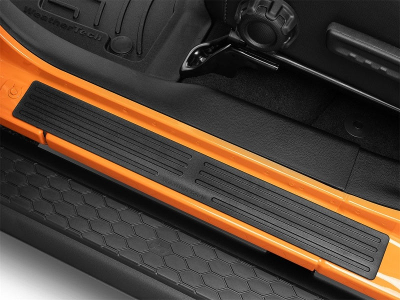 WeatherTech 23-25 Jeep Wrangler 4-Door SillProtector Set in Black – Durable Interior Door Sill Guard
