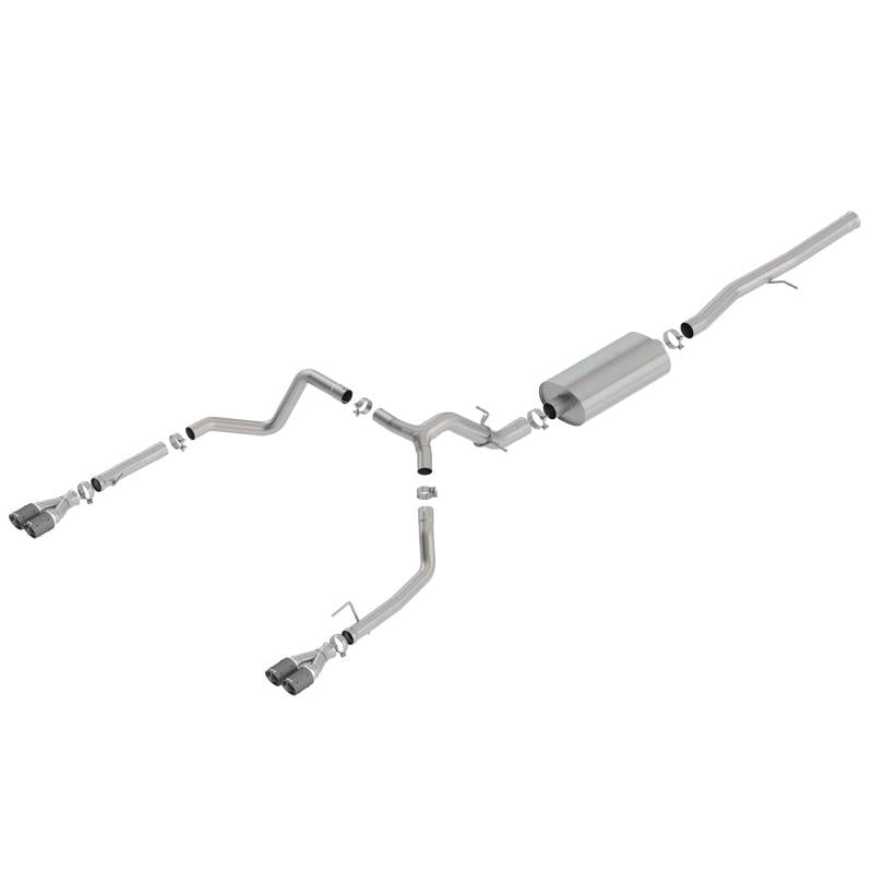 Borla 19 Chevrolet Silverado/GMC Sierra 1500 6.2L SS Touring Catback Exhaust - Carbon Fiber Tips