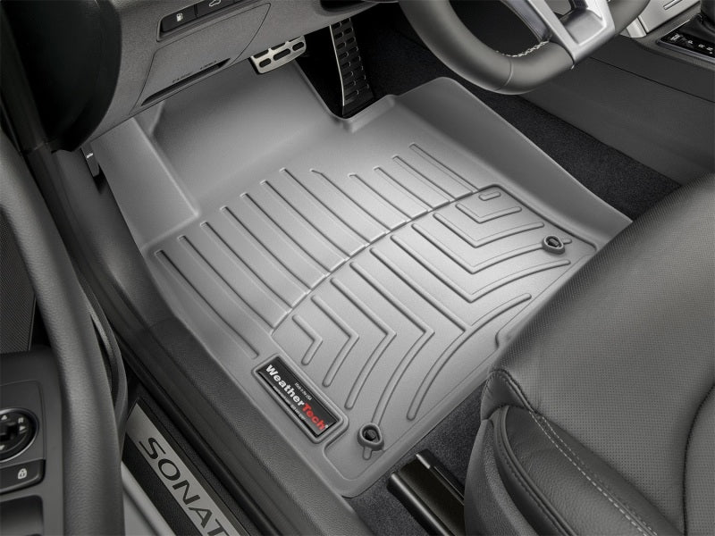 WeatherTech DigitalFit Front FloorLiner for Hyundai Sonata 2015-2016 – Gray, Part #466661