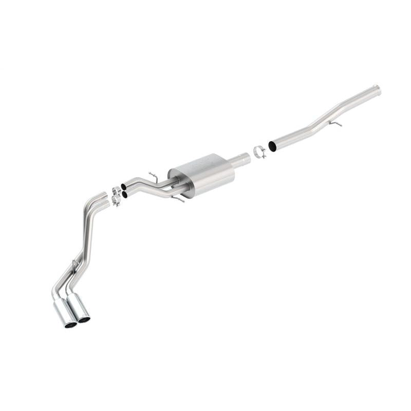 Borla 14 Silv/Sierra 1500 EC Std/CC Short 143.5in WB ATAK Dual Rolled Side Exit Cat-Back Exhaust