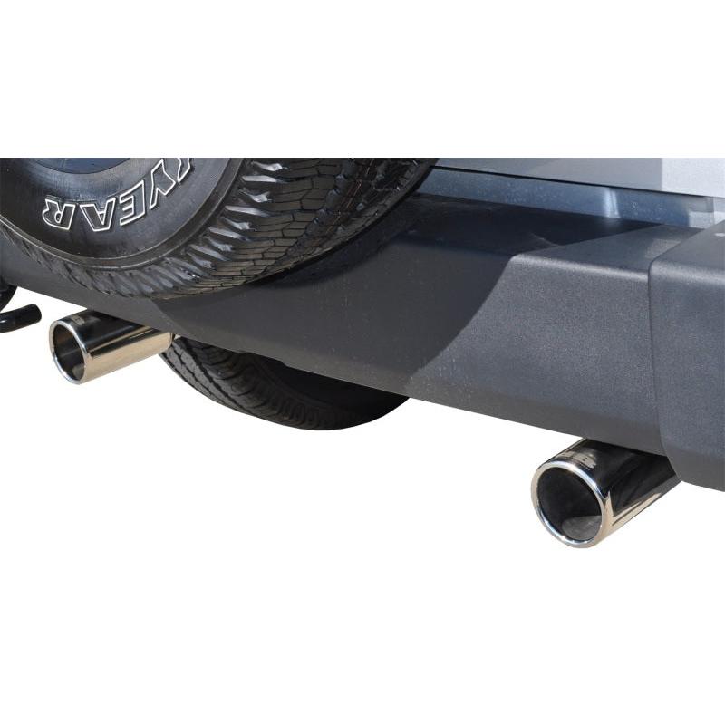 Corsa 2007-2011 Jeep Wrangler 3.8L/12-14 Wrangler 3.6L Polished Sport Axle-Back Exhaust