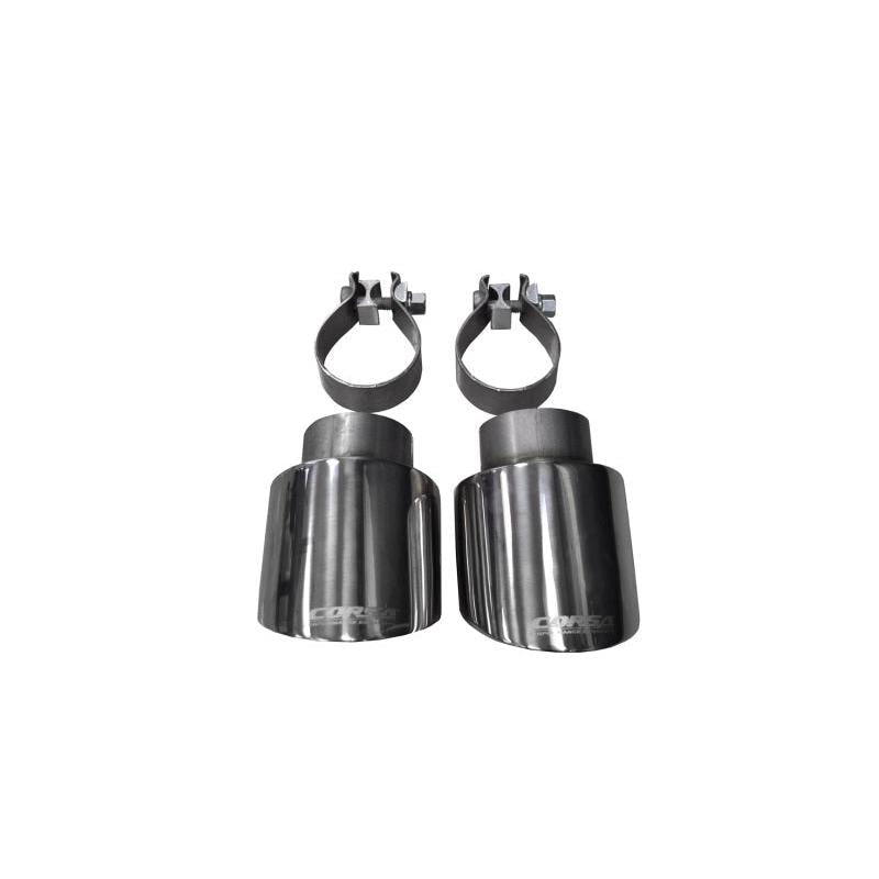 Corsa 10-14 Volkswagen R Mk6 Polished Two 4.0in Polished Pro-Series Tips-SR1 Performance