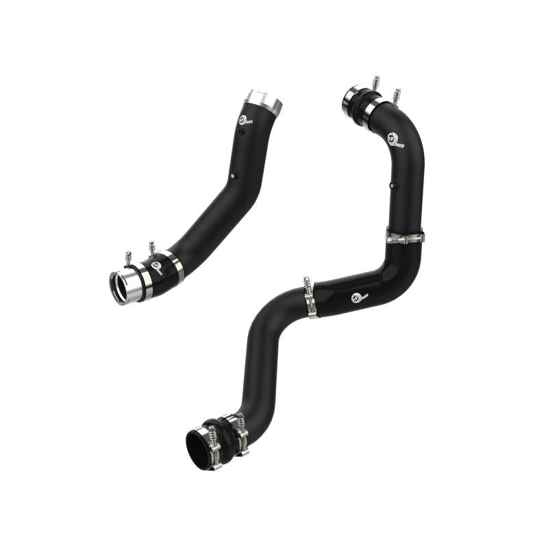 aFe BladeRunner Black 3in Aluminum Charge Pipe Kit 20-21 GM Diesel Trucks V8-6.6L (td) L5P