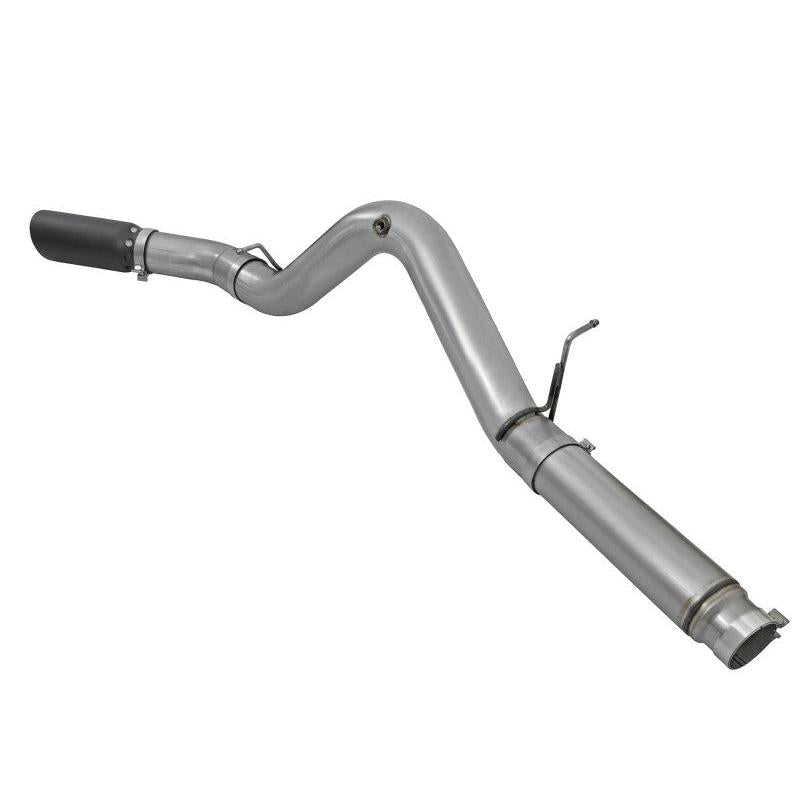 aFe LARGE Bore HD 5in Exhausts DPF-Back SS w/ Black Tips 16-17 GM Diesel Truck V8-6.6L (td) LML/L5P