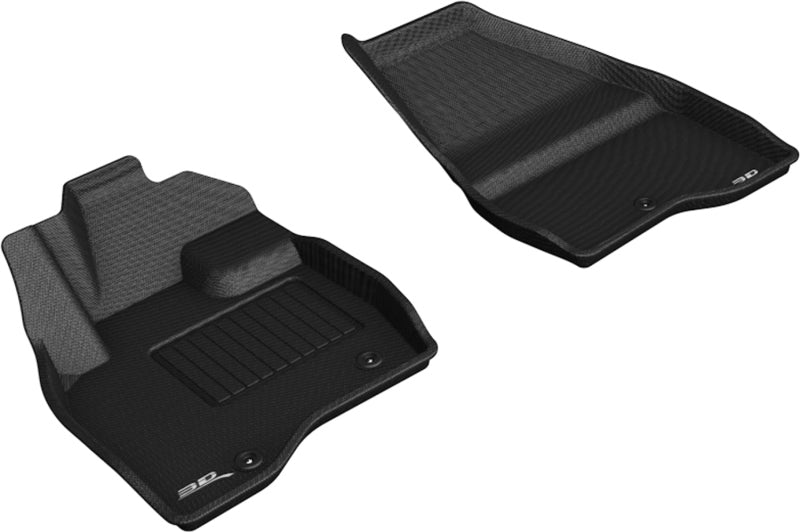 3D MAXpider 2017-2019 Ford Explorer Kagu 1st Row Floormat - Black-SR1 Performance