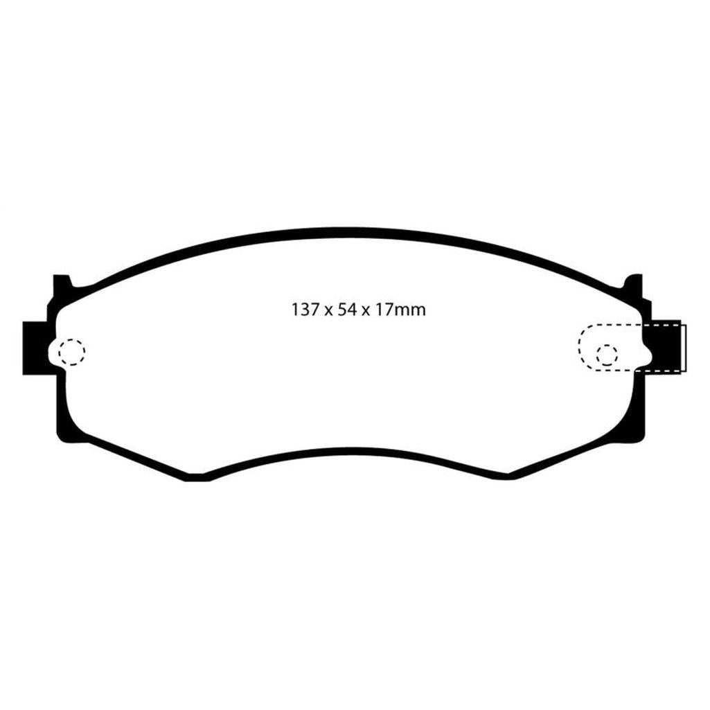 EBC Redstuff Ceramic Low Dust Front Brake Pads for Nissan 240SX and Infiniti G20 (Part No. DP3792C)