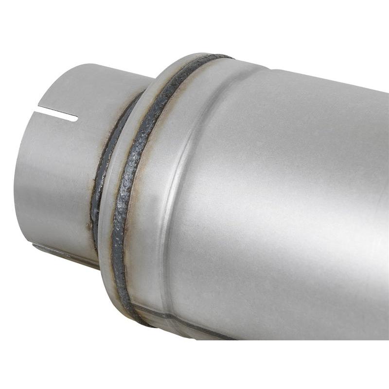 aFe ATLAS Aluminized Steel Muffler 5in Center/Center 24in L x 7in Diameter - Round Body-SR1 Performance