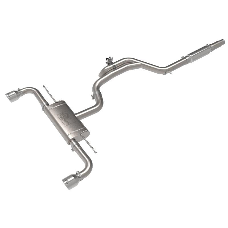 aFe Gemini XV 3in to 2 1/2in 304 SS Cat-Back Exhaust 22-23 Volkswagen GTI (MK8) 2.0L w/Polished Tips