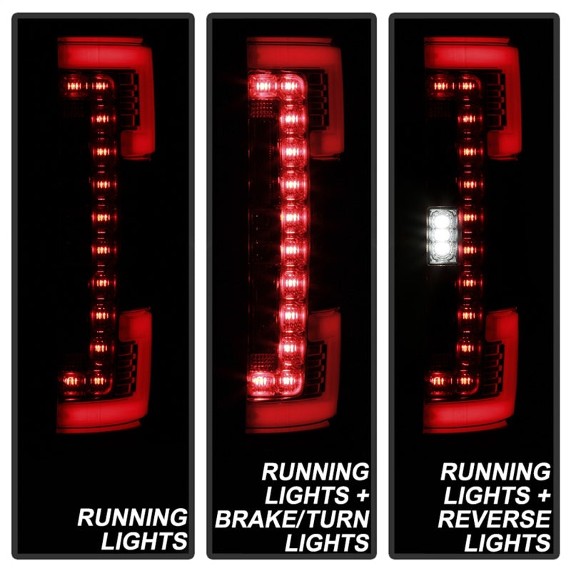 Spyder 17-18 Ford F-250 SD (w/Blind Spot Sens) LED Only Tail Lights - Red Clr (ALT-YD-FS17BS-LED-RC)-SR1 Performance