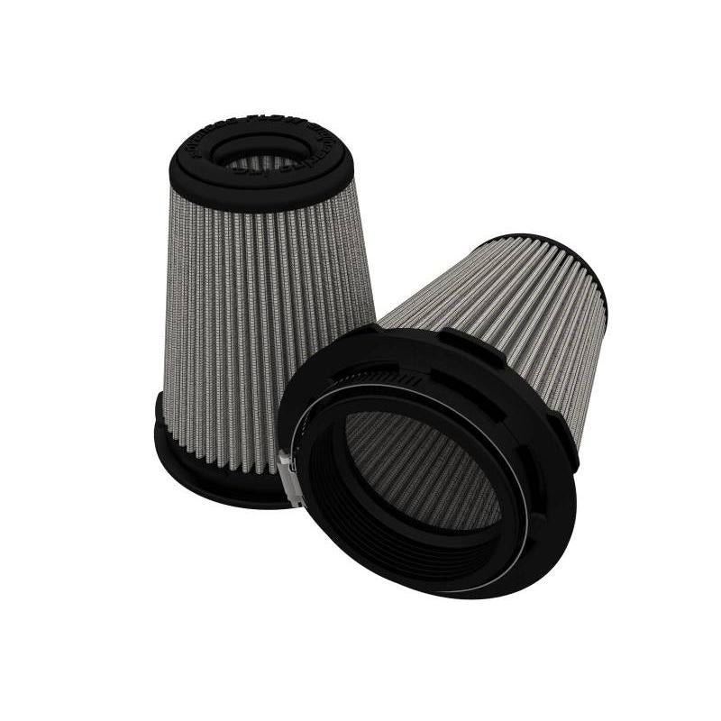 aFe MagnumFLOW Pro DRY S Air Filter 3-1/2in F x 5in B x 3-1/2in T x 6in H (Pair)-SR1 Performance
