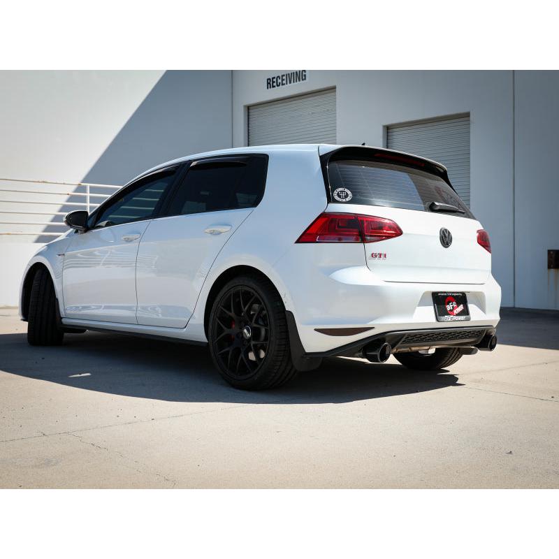 aFe MACH Force-Xp 3in to 2-1/2in Stainless Steel Axle-Back Black Exhaust - 15-17 Volkswagen GTI-SR1 Performance