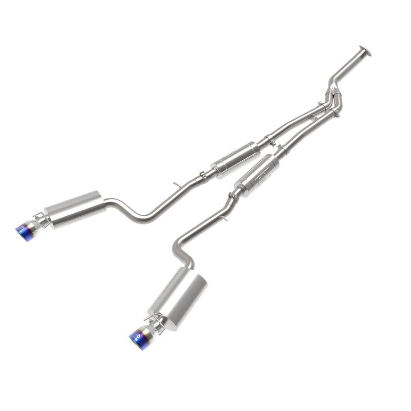 aFe POWER Takeda 16-17 Lexus IS200t L4-2.0L (t) 2.5in-3in 304 SS CB Exhaust w/ Blue Tip