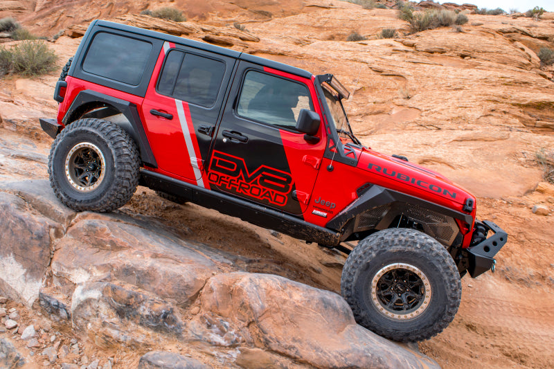 DV8 Offroad 2018+ Jeep Wrangler JL Armor Fenders with LED Turn Signal Lights (Set of 4)