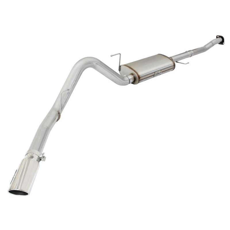 aFe MACHForce XP Exhaust 3in-3.5in SS Single Side Ext CB w/ Polished Tips 15 Ford F150 V8 5.0L CC/SB-SR1 Performance