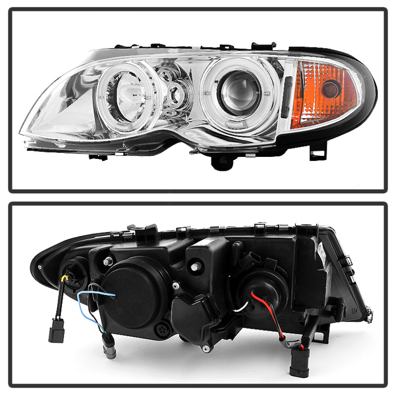 Spyder BMW E46 3-Series 02-05 4DR Projector Headlights 1PC LED Halo Chrm PRO-YD-BMWE4602-4D-AM-C-SR1 Performance