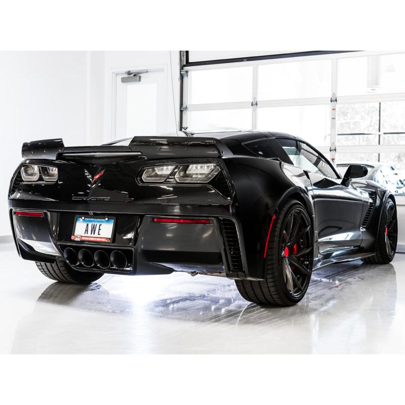 AWE Tuning 14-19 Chevy Corvette C7 Z06/ZR1 Touring Edition Axle-Back Exhaust w/Black Tips