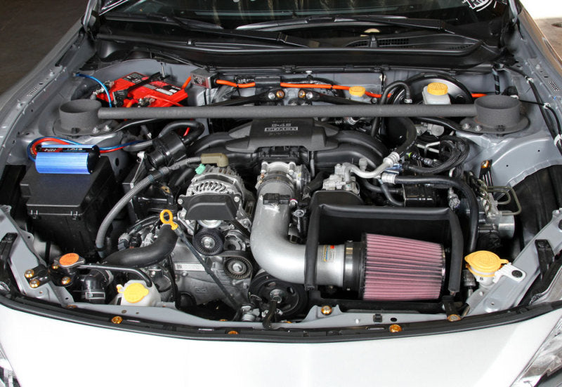 K&N 13 Subaru BRZ 2.0L / 13 Scion FR-S 2.0L Silver 69 Series Typhoon Intake-SR1 Performance