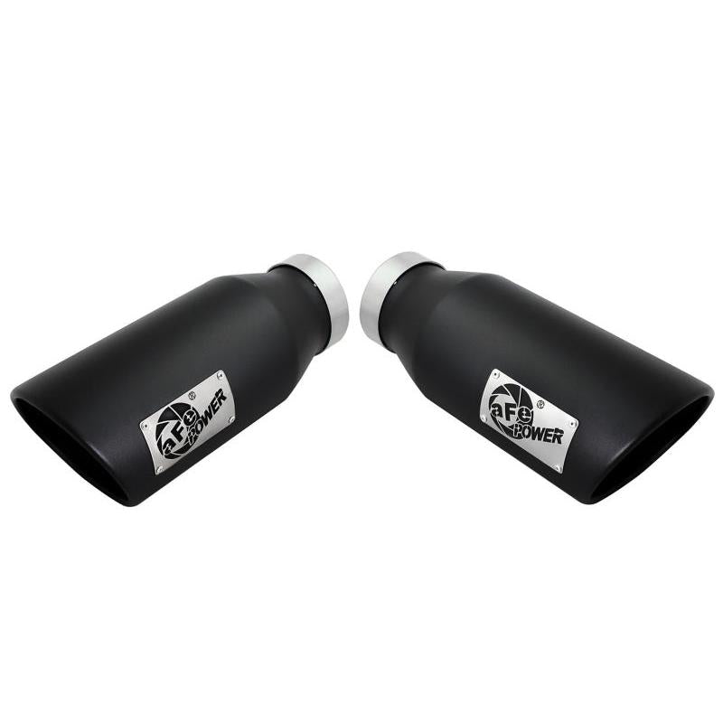 aFe Diesel Exhaust Tip Bolt On Black 4in Inlex x 6in Outlet x 15in-SR1 Performance