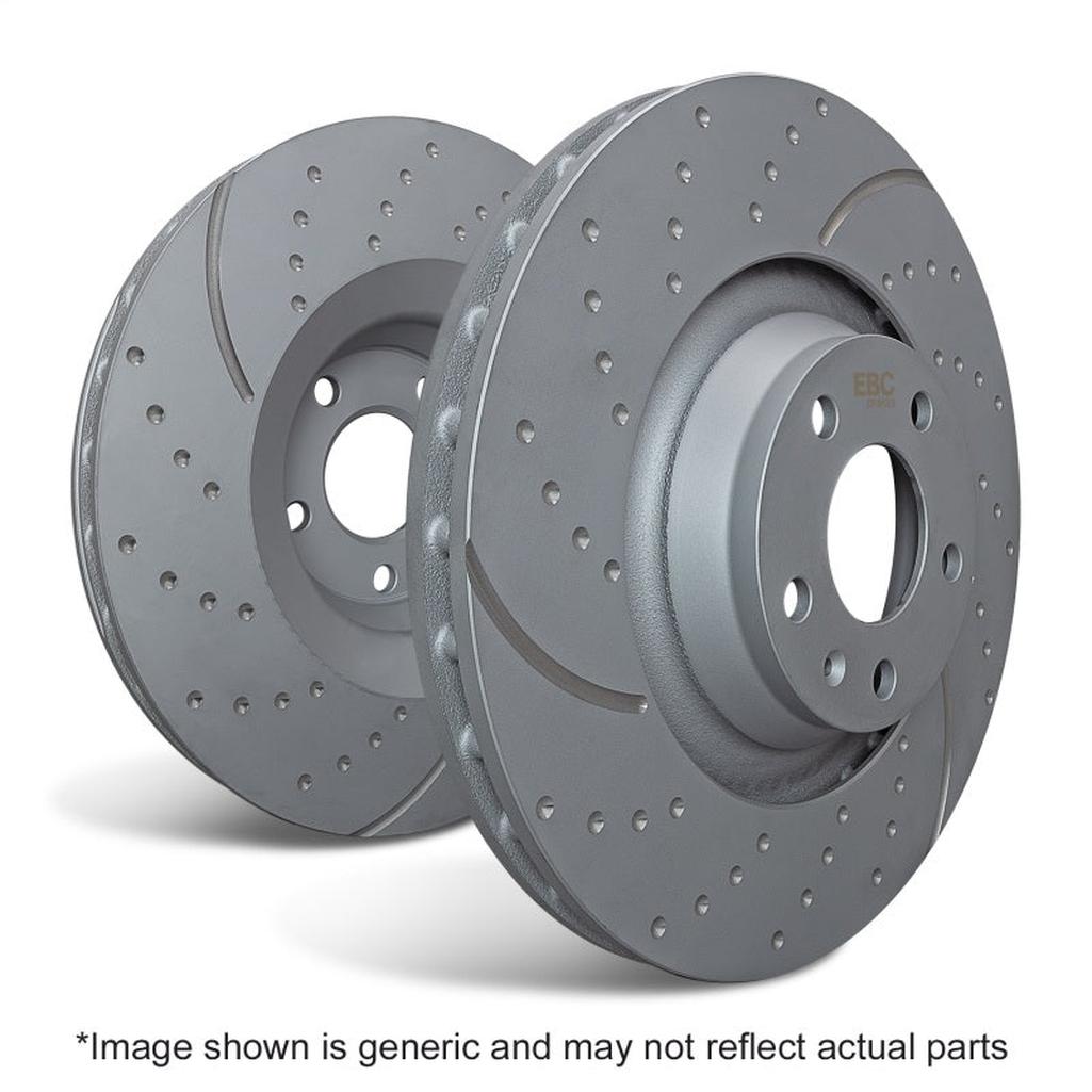 EBC GD1361 Sport Slotted Rear Brake Rotor Set for BMW X1 3.0 Turbo (35i)