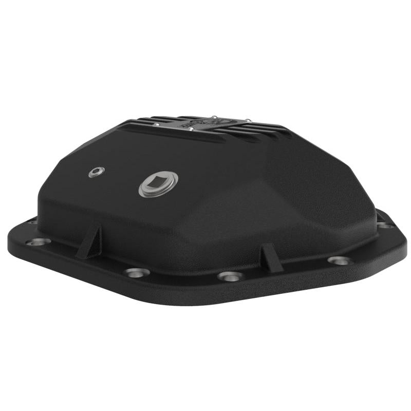 aFe 97-18 Jeep Wrangler TJ/JK Dana 44 Street Series Diff Cover w/ Machined Fins & Gear Oil - Black-SR1 Performance