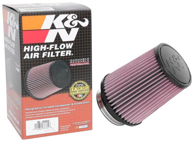 K&N Universal Air Filter 3-1/2in Flange / 5-1/2in Base / 4-1/2in Top / 6-1/2in Height-SR1 Performance