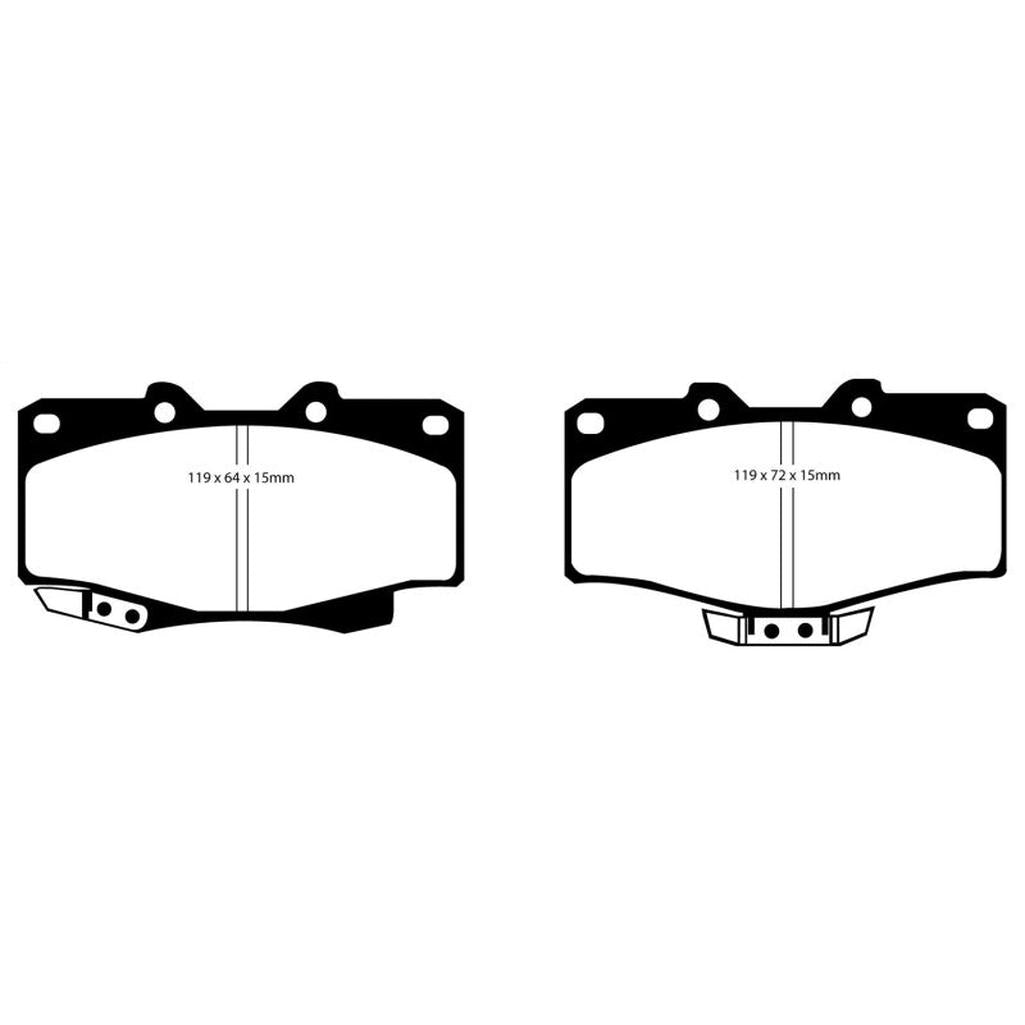 EBC Yellowstuff Front Brake Pads for Toyota 4Runner and Tacoma - Part DP4807R