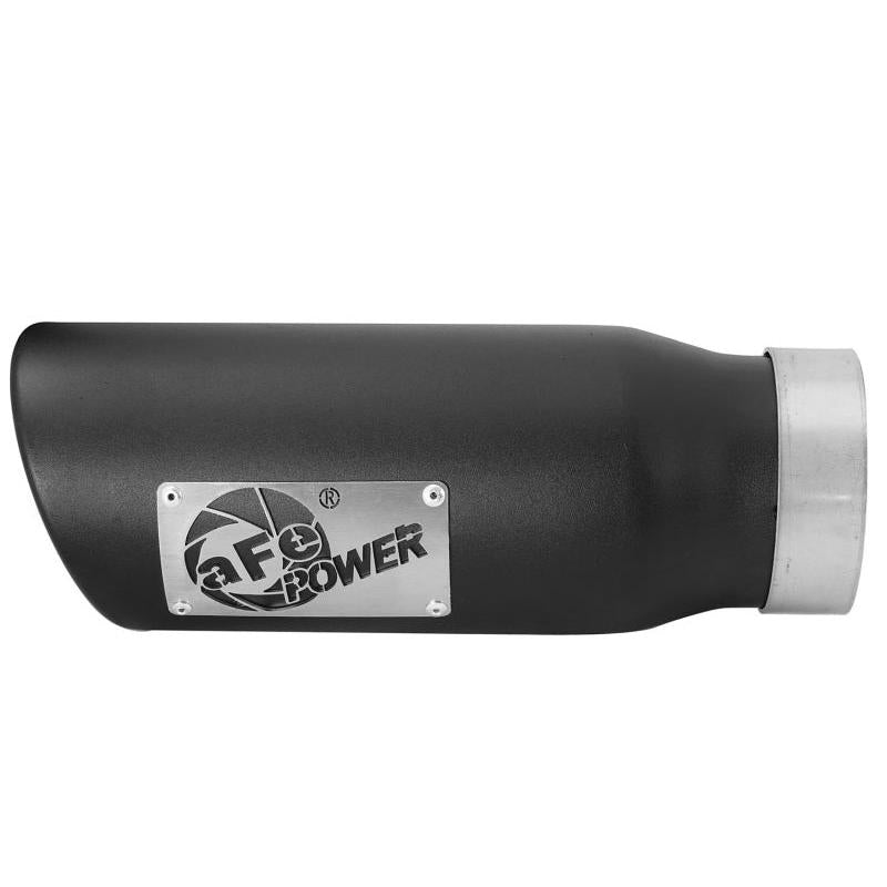 aFe MACHForce-XP 3.5in 409 Stainless Steel Exhaust Tip 3.5in x 4.5in Out x 12in L Clamp-On