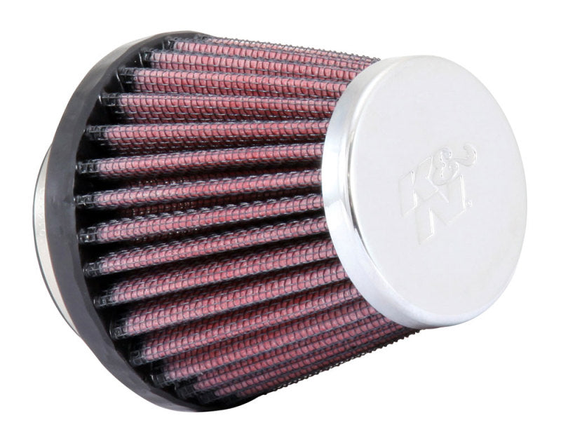 K&N Universal Chrome Filter-Round Tapered-1.688in Flange ID x 2in Top OD x 3in Base OD x 2.75in H-SR1 Performance