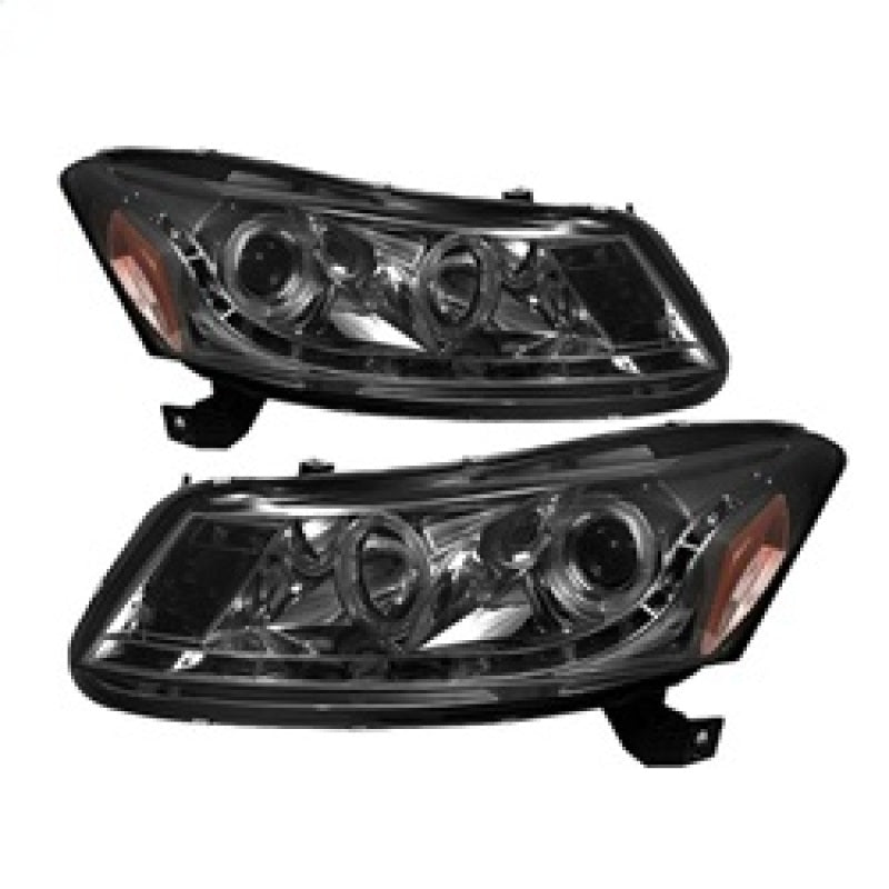 Spyder Honda Accord 08-12 4Dr Projector Headlights- LED Halo DRL Smke PRO-YD-HA08-4D-HL-SM-SR1 Performance