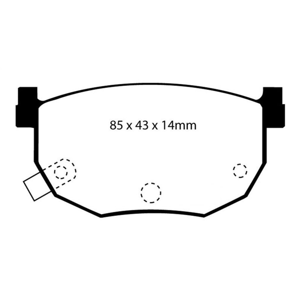 EBC Yellowstuff Rear Brake Pads for Nissan 240SX and Hyundai Elantra – Part DP4528R