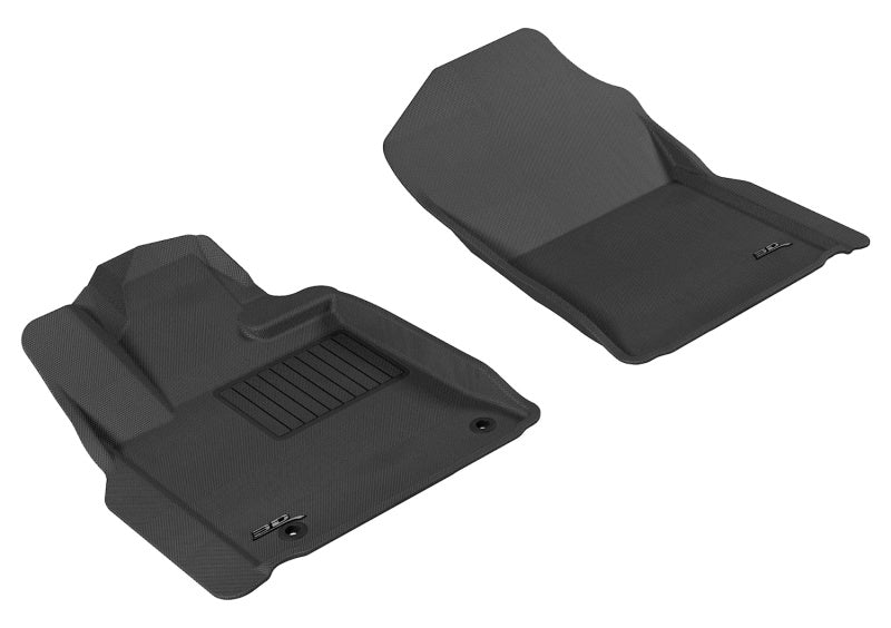 3D MAXpider 2012-2020 Toyota Tundra Reg/DBL/Crewmax/Sequoia Kagu 1st Row Floormat - Black-SR1 Performance