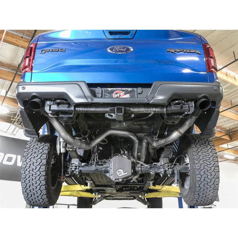 aFe MACH Force-Xp Cat-Back Exhaust w/Dual Hi-Tuck Tips Black 17-18 Ford F-150 Raptor V6-3.5L (tt)-SR1 Performance