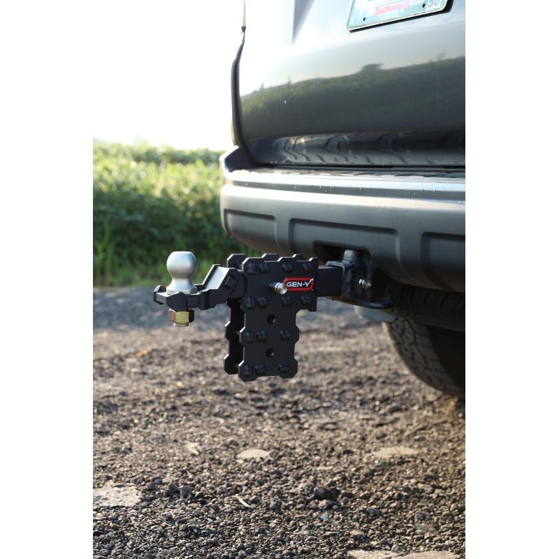 Gen-Y Phantom-X 2in Solid Shank 4.5in Drop 1K TW 10K Hitch w/GH-103705 Platinum Ball Mount