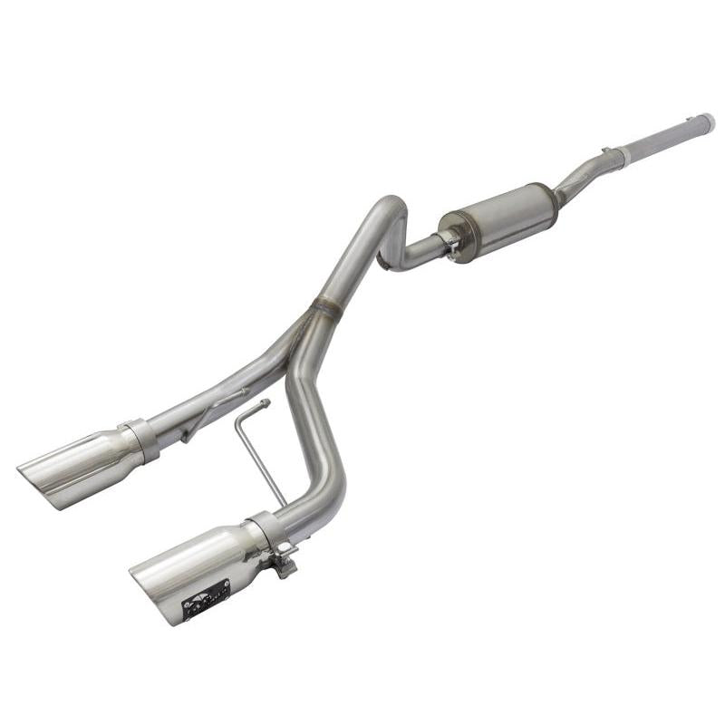aFe Rebel Series CB 2.5in Dual Center Exit SS Exhaust w/ Polish Tip 07-15 Jeep Wrangler 3.6L/3.8L V6-SR1 Performance