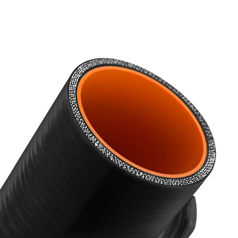 Mishimoto 2.5 Inch Black Silicone Coupler with 1/8 Inch NPT Bung for Automotive Performance