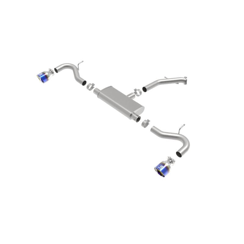 aFe Takeda 2.5in 409 SS Axle-Back Exhaust System Blue Flame 18-20 Hyundai Elantra GT L4-1.6L(t)-SR1 Performance