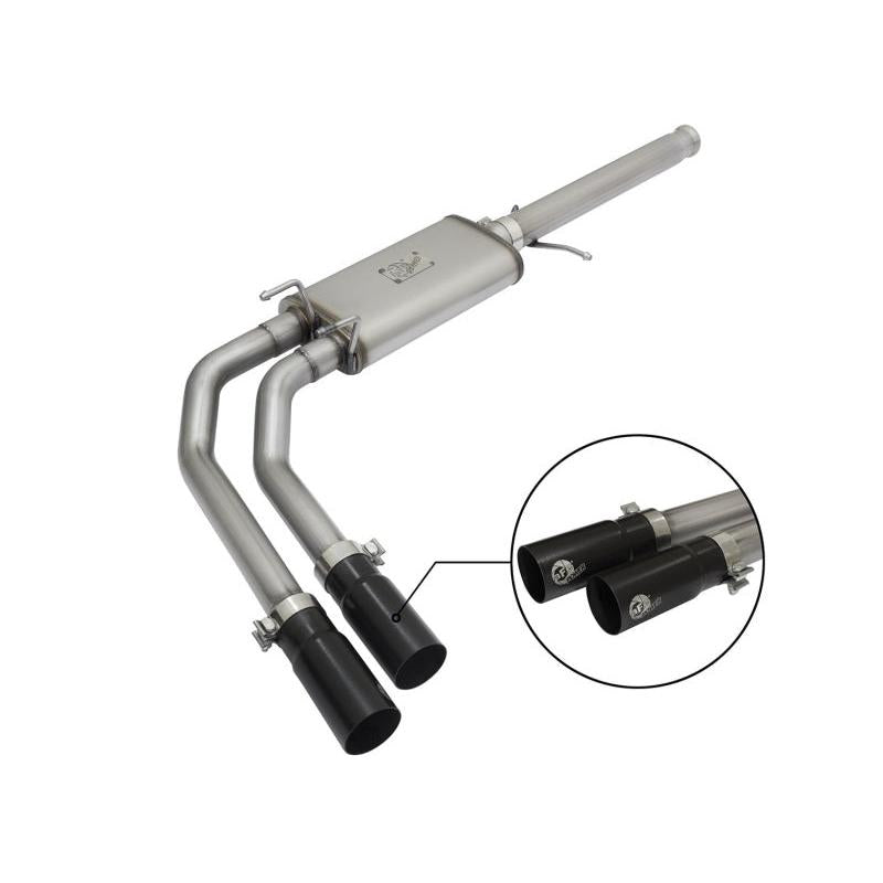 aFe Rebel Series CB 3in Middle Side Exit SS Exht w/ Black Tips 09-16 Chevy Silverado/GMC Sierra 1500-SR1 Performance