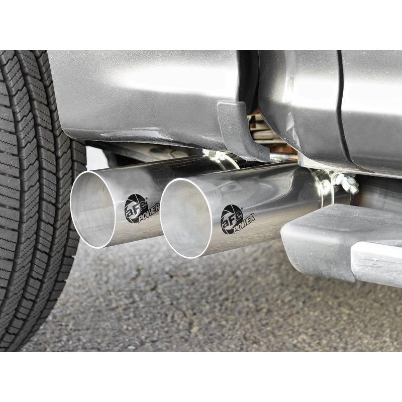 aFe Rebel 3in 409 SS Cat-Back Exhaust 2021 Ford F-150 V6 2.7L/3.5L (tt)/V8 5.0L w/ Polished Tips-SR1 Performance