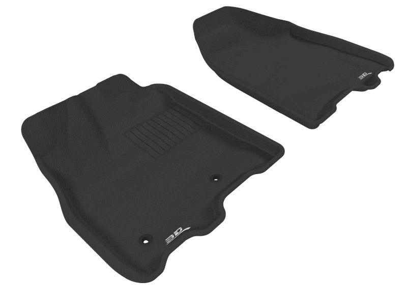 3D MAXpider 2011-2012 Toyota Sienna Kagu 1st Row Floormat - Black-SR1 Performance