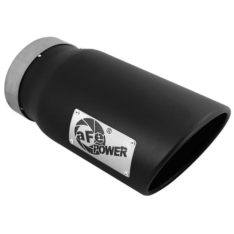aFe Diesel Exhaust Tip Bolt On Black 5in Inlet x 6in Outlet x 12in Long-SR1 Performance
