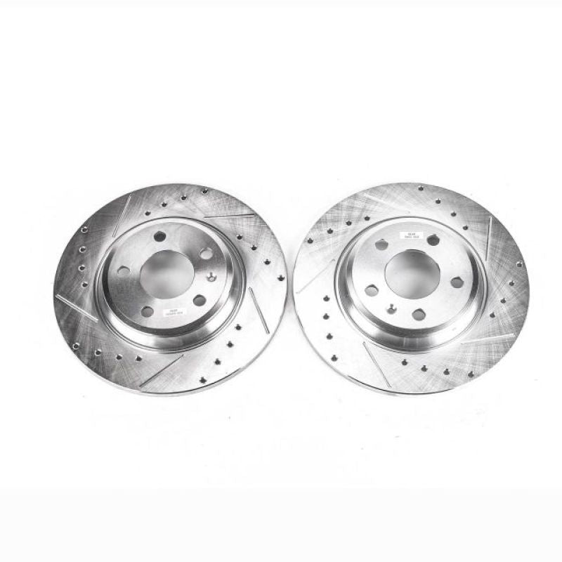 Power Stop 09-19 Audi A4 Rear Evolution Drilled & Slotted Rotors - Pair-SR1 Performance