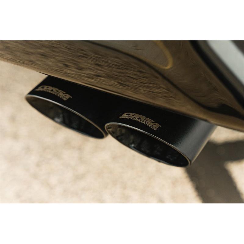 Corsa 2022-2024 Chevrolet Silverado 1500 Cat-Back Dual Rear Exit with Twin 4in Black Tips