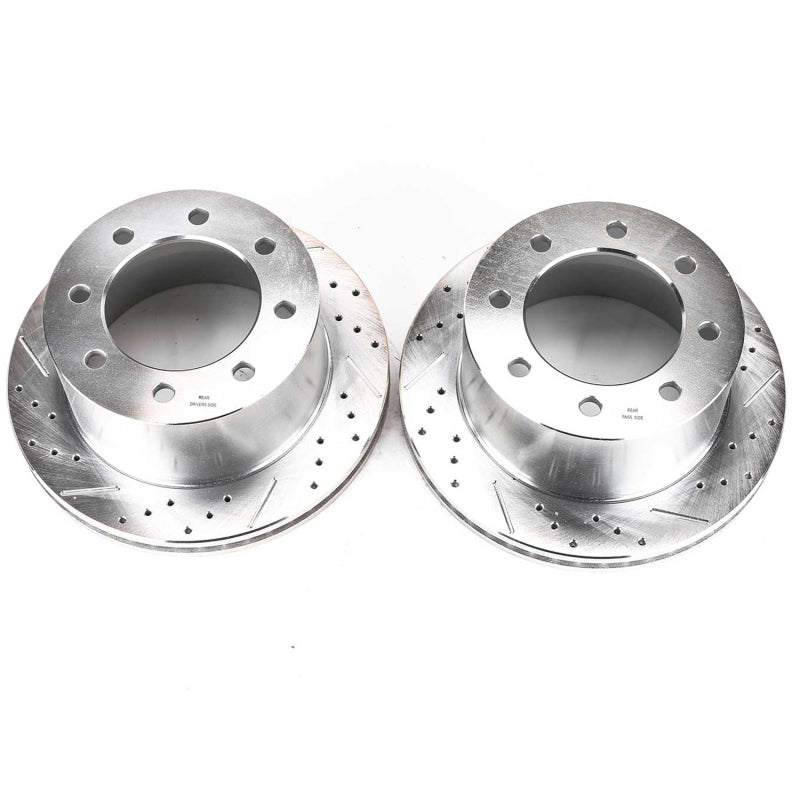 Power Stop 03-08 Chevrolet Express 3500 Rear Evolution Drilled & Slotted Rotors - Pair-SR1 Performance