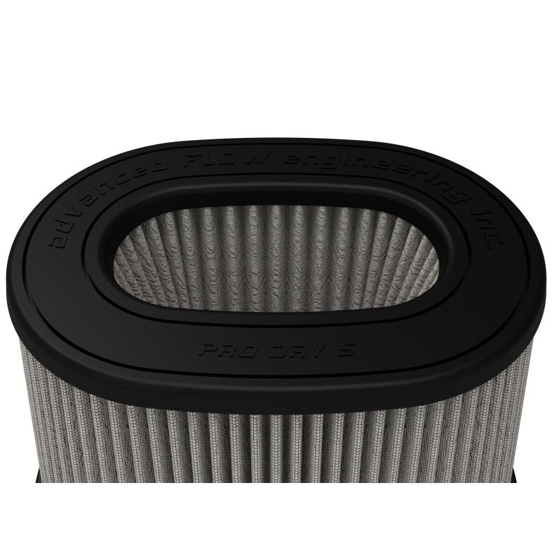 aFe Momentum Pro DRY S Univ Air Filter 6-3/4 x 4-3/4in F x 8-1/4 x 6-1/4in B x 7-1/4 x 5in T x 6in H-SR1 Performance