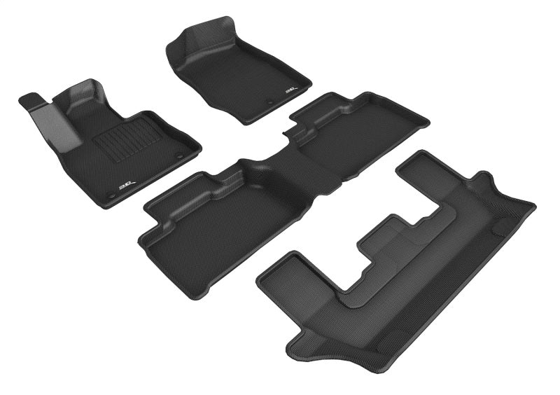 3D MAXpider 2020-2022 Ford Explorer 1st/2nd/3rd Row Floor Mats - Black-SR1 Performance