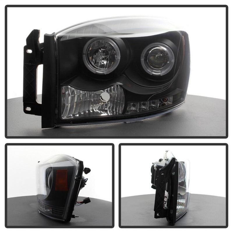 Spyder Dodge Ram 1500 06-08/Ram 2500 06-09 Projector Headlights LED Halo LED Blk PRO-YD-DR06-HL-BK-SR1 Performance