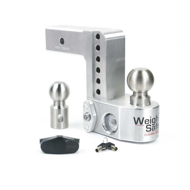 Weigh Safe 6-inch Drop Hitch with Built-in Scale and 2.5-inch Shank * Aluminum, 10K/18.5K GTWR