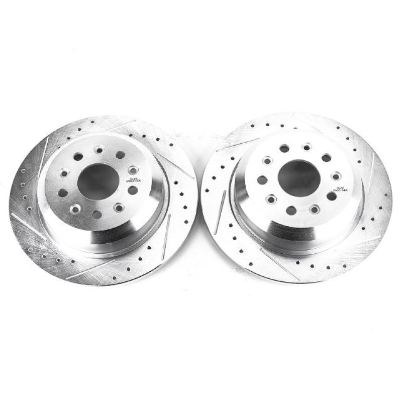 Power Stop 18-19 Jeep Wrangler Rear Evolution Drilled & Slotted Rotors - Pair-SR1 Performance